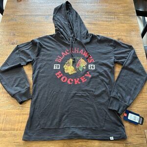 FANATICS NHL Chicago Blackhawks Women's Hoodie Thin Charcoal Size M NWT